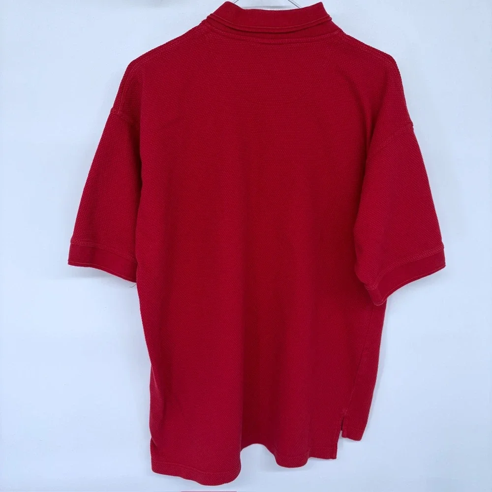 Cadre Athletic Wisconsin Badgers‎ Polo Shirt Men's Large Red Embroidered Waffle - Picture 5 of 6